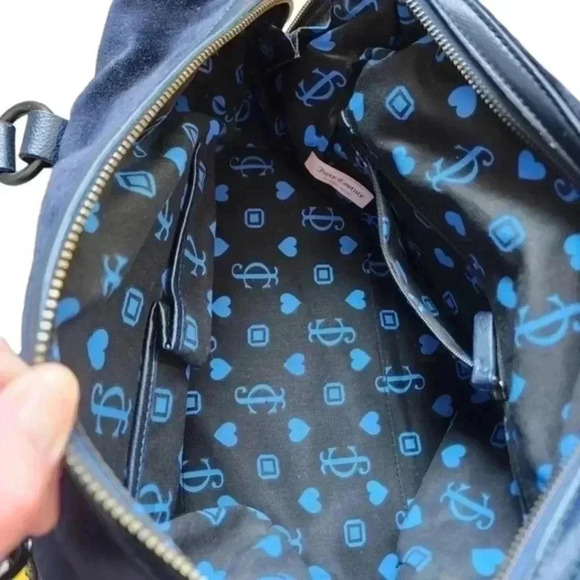 Juicy Couture Satchel Y2K Velour Purse Women 2000s Regal Retro Bling Embroidery - Picture 10 of 16